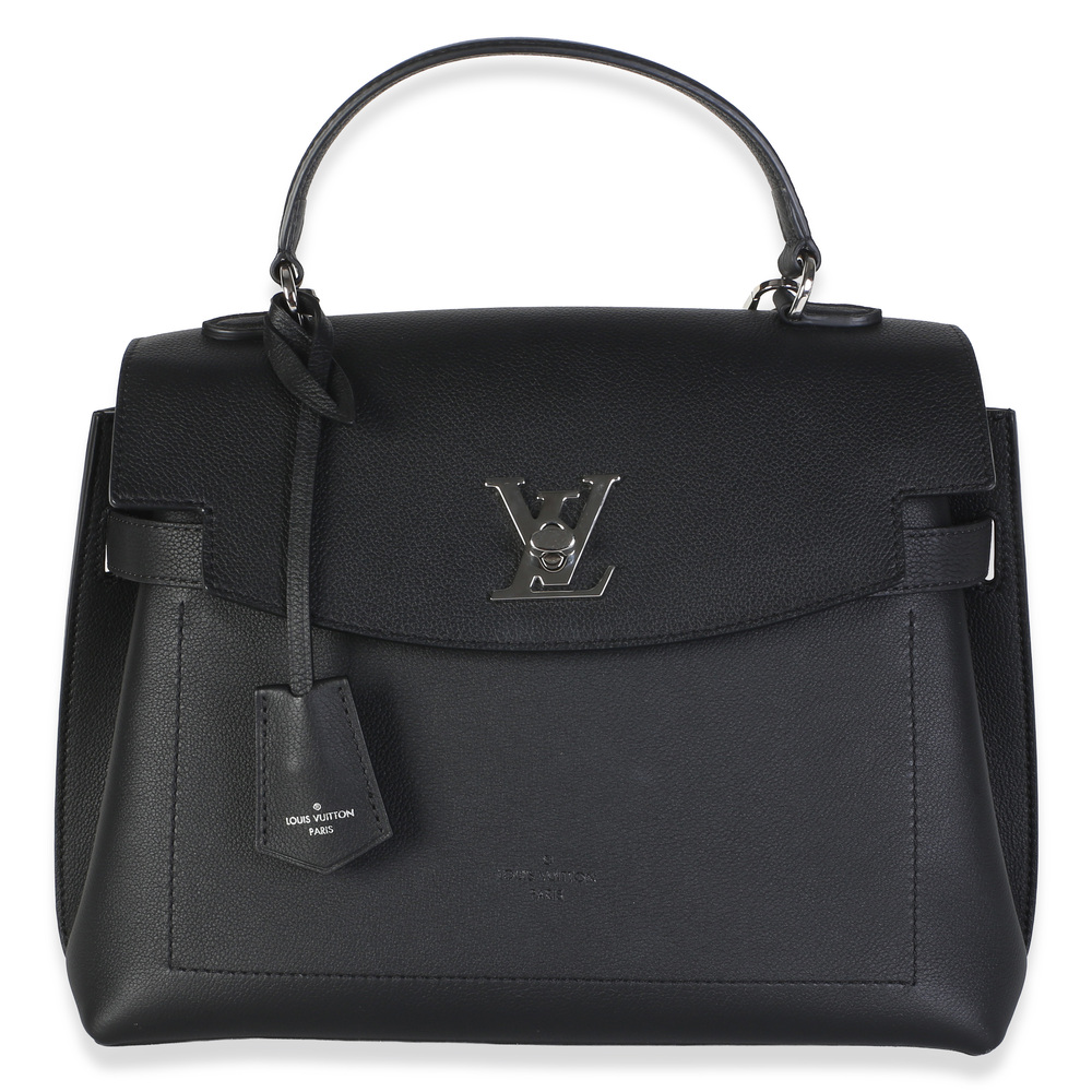 Louis Vuitton Black Grained Calfskin Lockme Ever MM